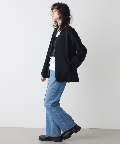 THE PAUSE(ザ ポーズ)の「【THE PAUSE】ストレートデニムパンツ(デニムパンツ・レディース・ブルー/サンドベージュ・36/38)」の6枚目の写真