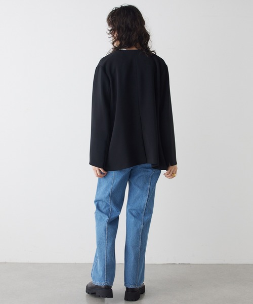 THE PAUSE(ザ ポーズ)の「【THE PAUSE】ストレートデニムパンツ(デニムパンツ・レディース・ブルー/サンドベージュ・36/38)」の4枚目の写真