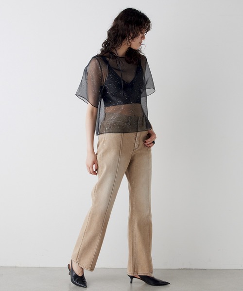 THE PAUSE(ザ ポーズ)の「【THE PAUSE】ストレートデニムパンツ(デニムパンツ・レディース・ブルー/サンドベージュ・36/38)」の21枚目の写真