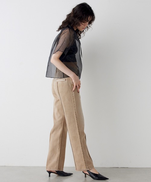 THE PAUSE(ザ ポーズ)の「【THE PAUSE】ストレートデニムパンツ(デニムパンツ・レディース・ブルー/サンドベージュ・36/38)」の22枚目の写真