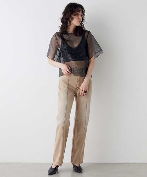 THE PAUSE(ザ ポーズ)の「【THE PAUSE】ストレートデニムパンツ(デニムパンツ・レディース・ブルー/サンドベージュ・36/38)」の20枚目の写真