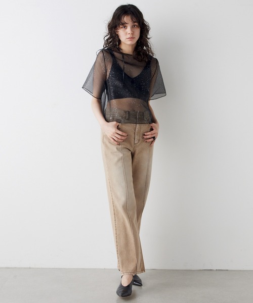 THE PAUSE(ザ ポーズ)の「【THE PAUSE】ストレートデニムパンツ(デニムパンツ・レディース・ブルー/サンドベージュ・36/38)」の18枚目の写真