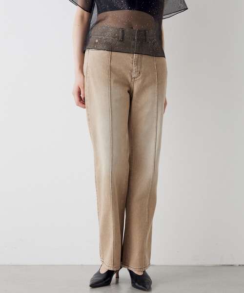 THE PAUSE(ザ ポーズ)の「【THE PAUSE】ストレートデニムパンツ(デニムパンツ・レディース・ブルー/サンドベージュ・36/38)」の19枚目の写真