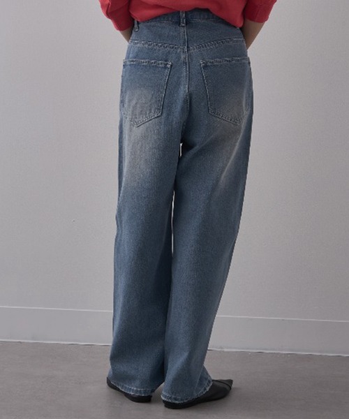 SETUP7(セットアップセブン)の「【SETUP7】11.5oz ハイウエストワイドデニム(デニムパンツ・レディース・サックスブルー/ブルー/インディゴブルー・M/S/XS)」の5枚目の写真