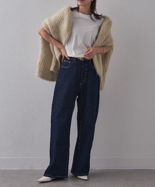 SETUP7(セットアップセブン)の「【SETUP7】11.5oz ハイウエストワイドデニム(デニムパンツ・レディース・サックスブルー/ブルー/インディゴブルー・M/S/XS)」の10枚目の写真
