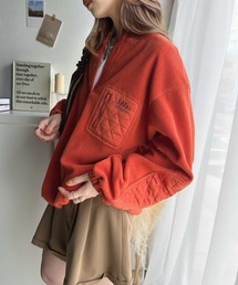 《Javaジャバコラボ》コーデが一気にサマ見え。胸ポケット×キルトヘンリーフリースプルオーバー