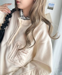 《Javaジャバコラボ》コーデが一気にサマ見え。胸ポケット×キルトヘンリーフリースプルオーバー
