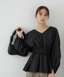 ブラウス シャツ 「ZOZO限定」Vネックペプラムブラウス レディース Fit more ブラウス シャツ 「ZOZOTOWN限定カラー」Vネック
