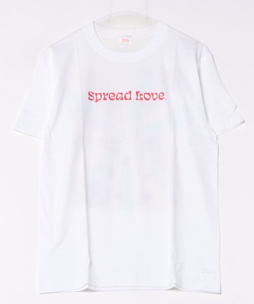 NO WAY(ノーウェイ)の「/Spread Love/オリジナルプリント S/S T(Tシャツ/カットソー・レディース・ホワイト/ブラック・MEDIUM/LARGE/SMALL)」の1枚目の写真