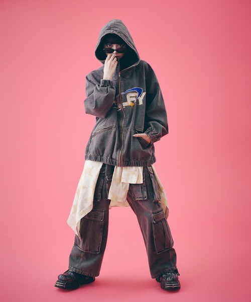 GALFY（ガルフィー）の「GALFY-ダーティーデニムフードジャケット