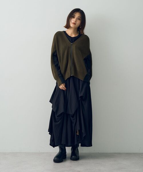 セール】MA-1ドッキングニットカーディガン（カーディガン/ボレロ