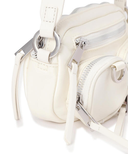 NATURAL BEAUTY BASIC（ナチュラルビューティーベーシック）の「◇ガジェットミニショルダーバック（ショルダーバッグ・レディース・ブラック/オフホワイト・ﾌﾘ-）」の14枚目の写真