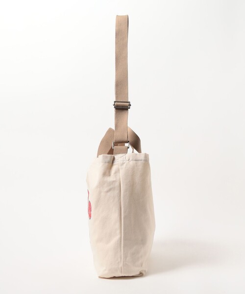 BEAMS HEART(ビームスハート)の「スマイル カスレロゴ バッグ(A4サイズ収納可能)(トートバッグ・レディース・ホワイト系その他5/オリーブ/ベージュ・ONE SIZE)」の14枚目の写真