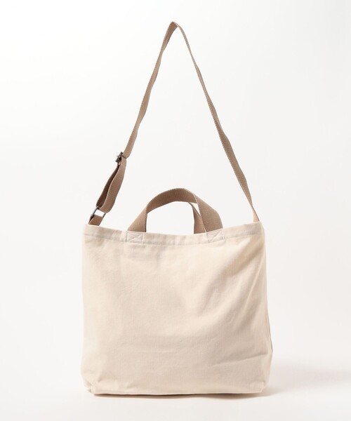 BEAMS HEART(ビームスハート)の「スマイル カスレロゴ バッグ(A4サイズ収納可能)(トートバッグ・レディース・ホワイト系その他5/オリーブ/ベージュ・ONE SIZE)」の15枚目の写真