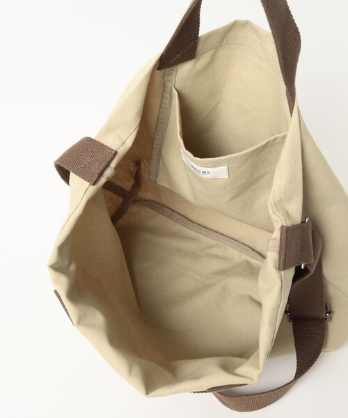 BEAMS HEART(ビームスハート)の「スマイル カスレロゴ バッグ(A4サイズ収納可能)(トートバッグ・レディース・ホワイト系その他5/オリーブ/ベージュ・ONE SIZE)」の7枚目の写真