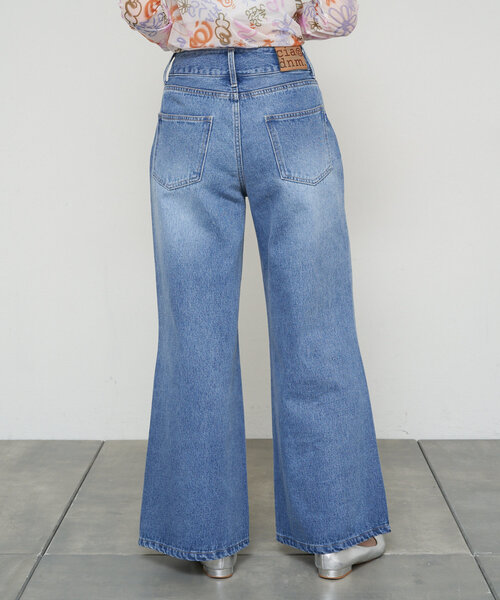 CIAOPANIC(チャオパニック)の「【cian denim/シアンデニム】ワイドフレアデニム(デニムパンツ・レディース・ブルー/インディゴブルー・X-SMALL/SMALL/MEDIUM)」の8枚目の写真