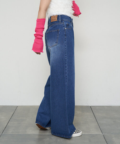 CIAOPANIC(チャオパニック)の「【cian denim/シアンデニム】ワイドフレアデニム(デニムパンツ・レディース・ブルー/インディゴブルー・X-SMALL/SMALL/MEDIUM)」の17枚目の写真