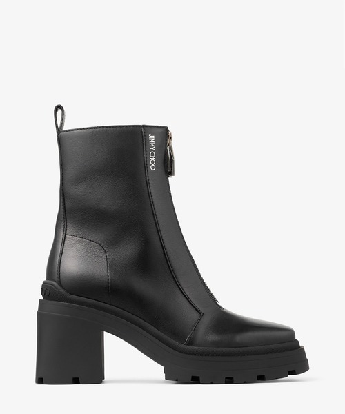 コアラジミーチュウJimmy Choo YEAL FLAT ブラック38 Bing Flat | Black Patent Leather Mules with Crystal Strap