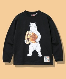 超ヘビーUSA/C どら焼きクマロングスリーブ TEE