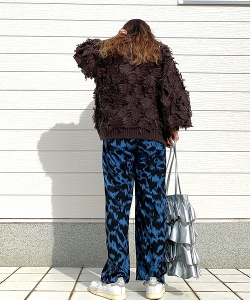 Q（キュー）の「フリンジニット（ニット/セーター・レディース・アイボリー/チャコールグレー・MEDIUM）」の20枚目の写真