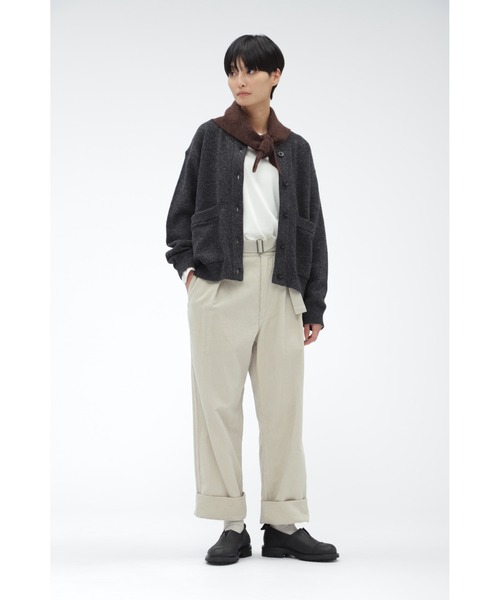 MHL.（エムエイチエル）の「FINE SHETLAND（カーディガン/ボレロ・レディース・チャコール/ベージュ/セージグリーン・2）」の13枚目の写真