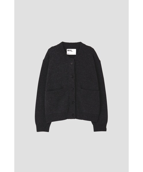 MHL.（エムエイチエル）の「FINE SHETLAND（カーディガン/ボレロ・レディース・チャコール/ベージュ/セージグリーン・2）」の14枚目の写真