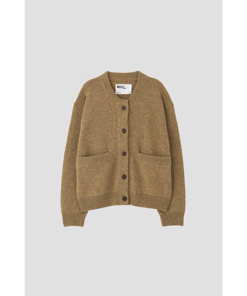 MHL.（エムエイチエル）の「FINE SHETLAND（カーディガン/ボレロ・レディース・チャコール/ベージュ/セージグリーン・2）」の11枚目の写真