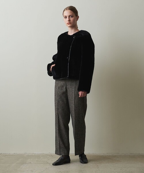 Steven Alan(スティーブンアラン)の「<Steven Alan>ムートン ブルゾン(ムートンコート・レディース・ブラック/ベージュ・FREE)」の7枚目の写真