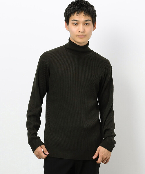 COMME CA ISM（コムサイズム）の「ハイゲージ ベーシックニット タートルネックプルオーバー（ニット/セーター・メンズ・マスタード/ライトグレー/ボルドー/ブラック/カーキ/ブルー・MEDIUM/LARGE）」の4枚目の写真