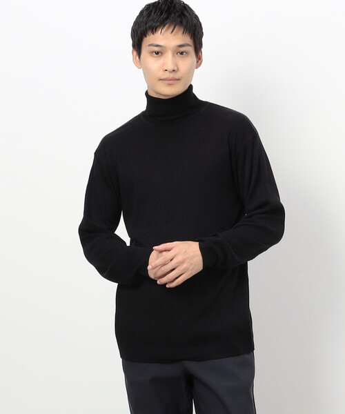 COMME CA ISM（コムサイズム）の「ハイゲージ ベーシックニット タートルネックプルオーバー（ニット/セーター・メンズ・マスタード/ライトグレー/ボルドー/ブラック/カーキ/ブルー・MEDIUM/LARGE）」の2枚目の写真