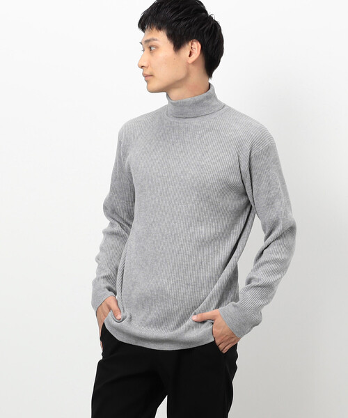 COMME CA ISM（コムサイズム）の「ハイゲージ ベーシックニット タートルネックプルオーバー（ニット/セーター・メンズ・マスタード/ライトグレー/ボルドー/ブラック/カーキ/ブルー・MEDIUM/LARGE）」の8枚目の写真