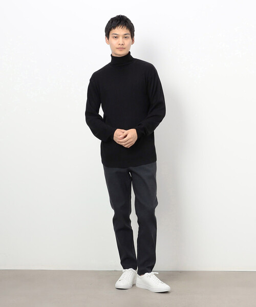 COMME CA ISM（コムサイズム）の「ハイゲージ ベーシックニット タートルネックプルオーバー（ニット/セーター・メンズ・マスタード/ライトグレー/ボルドー/ブラック/カーキ/ブルー・MEDIUM/LARGE）」の9枚目の写真