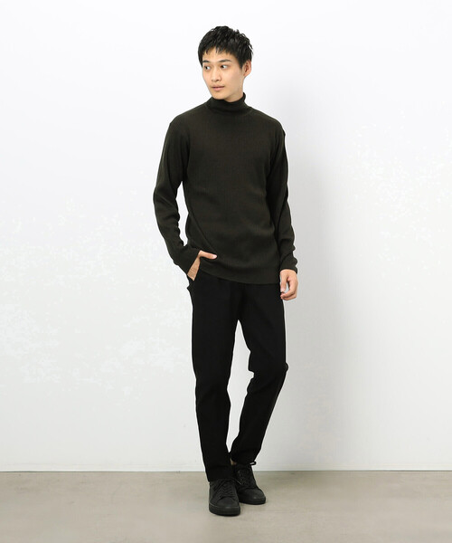 COMME CA ISM（コムサイズム）の「ハイゲージ ベーシックニット タートルネックプルオーバー（ニット/セーター・メンズ・マスタード/ライトグレー/ボルドー/ブラック/カーキ/ブルー・MEDIUM/LARGE）」の13枚目の写真