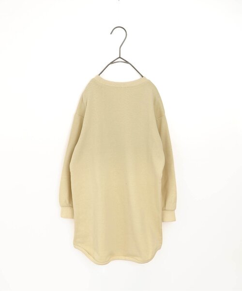 p.premier（ピードットプルミエ）の「お花刺繍トレーナーチュニック（スウェット・キッズ・ブラック/アイボリー/ラベンダー・80/90/100/110/120/130/140）」の5枚目の写真