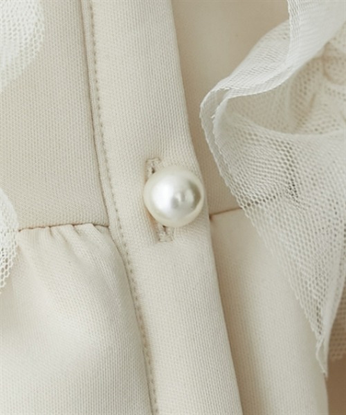 nissen（ニッセン）の「パール風ボタン付ペプラムベスト（ベスト・レディース・アイボリー/ブラック・M/L）」の19枚目の写真