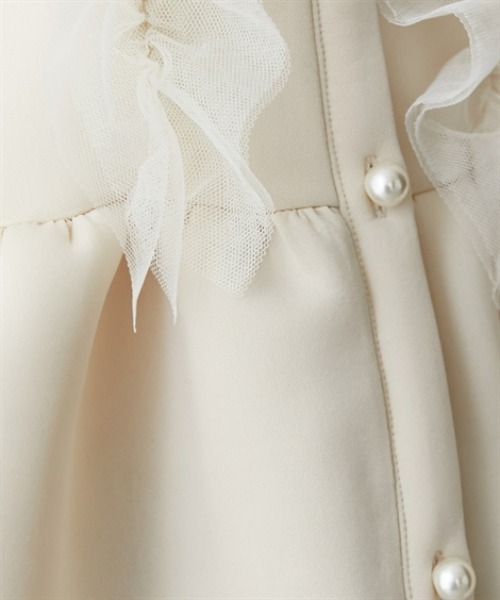 nissen（ニッセン）の「パール風ボタン付ペプラムベスト（ベスト・レディース・アイボリー/ブラック・M/L）」の20枚目の写真
