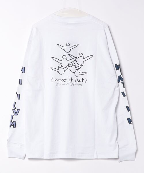 (What it isNt)ART BY MARKGONZALES(ワットイットイズント)の「【(What it isNt) ART BY MARK GONZALES/ワットイットイズント マークゴンザレス】バック&アームプリント リアルレイヤード ロングスリーブTシャツ 半袖T&ロンT 2点セット(Tシャツ/カットソー・メンズ・グレー系その他/パープル系その他2/グリーン系その他/グレー系その他2/ブラック系その他/ブラック系その他2・LARGE/MEDIUM/X-LARGE)」の16枚目の写真