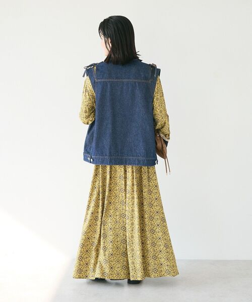 CRAFT STANDARD BOUTIQUE(クラフトスタンダードブティック)の「総柄バイカラーワンピース(ワンピース・レディース・カーキ/ブラック/イエロー・FREE)」の19枚目の写真