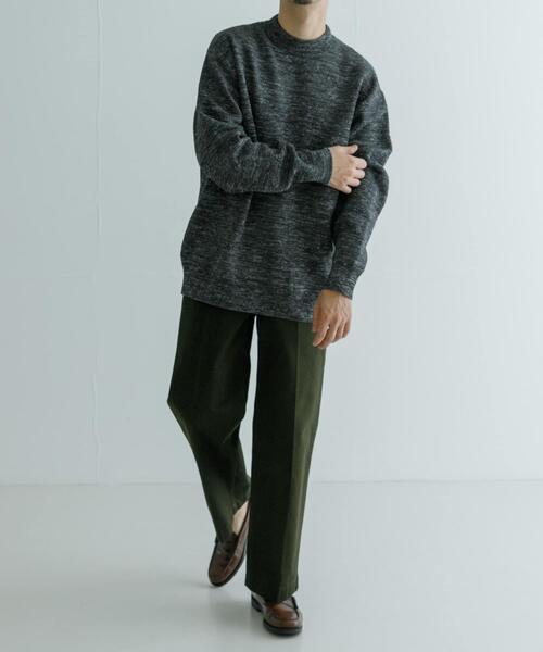 URBAN RESEARCH(アーバンリサーチ)の「メランジハーフモックプルオーバーニット(ニット/セーター・メンズ・チャコールグレー/ライトグレー/ベージュ/グリーン・MEDIUM/LARGE)」の16枚目の写真