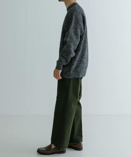 URBAN RESEARCH(アーバンリサーチ)の「メランジハーフモックプルオーバーニット(ニット/セーター・メンズ・チャコールグレー/ライトグレー/ベージュ/グリーン・MEDIUM/LARGE)」の17枚目の写真
