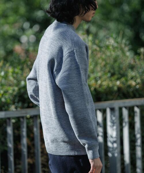URBAN RESEARCH(アーバンリサーチ)の「メランジハーフモックプルオーバーニット(ニット/セーター・メンズ・チャコールグレー/ライトグレー/ベージュ/グリーン・MEDIUM/LARGE)」の22枚目の写真