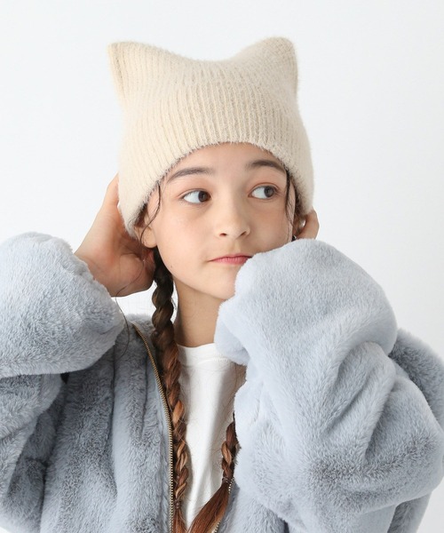 GLOBAL WORK（グローバルワーク）の「洗える猫耳ワッチ/149177（ニットキャップ/ビーニー・キッズ・アイボリー/グレー/ブラック・FREE）」の19枚目の写真
