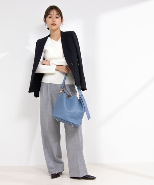 セール】《セットアップ対応》ウォッシャブルウール調サージノーカラー