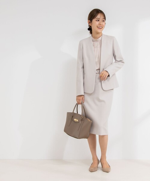 セール】《セットアップ対応》ウォッシャブルウール調サージノーカラー