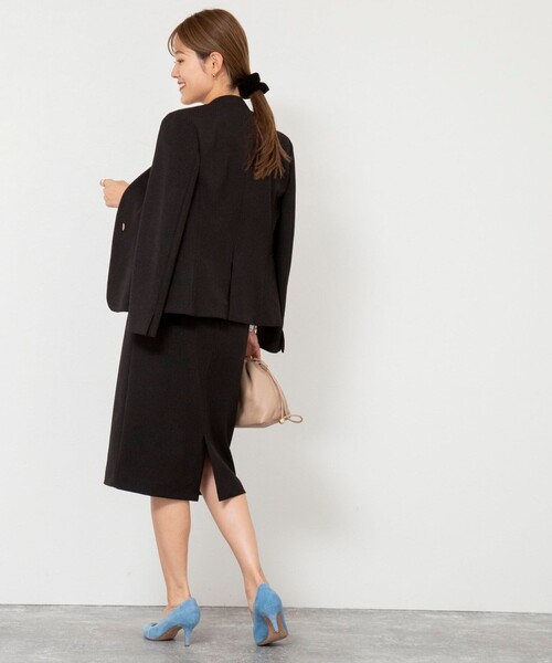 セール】《セットアップ対応》ウォッシャブルウール調サージノーカラー