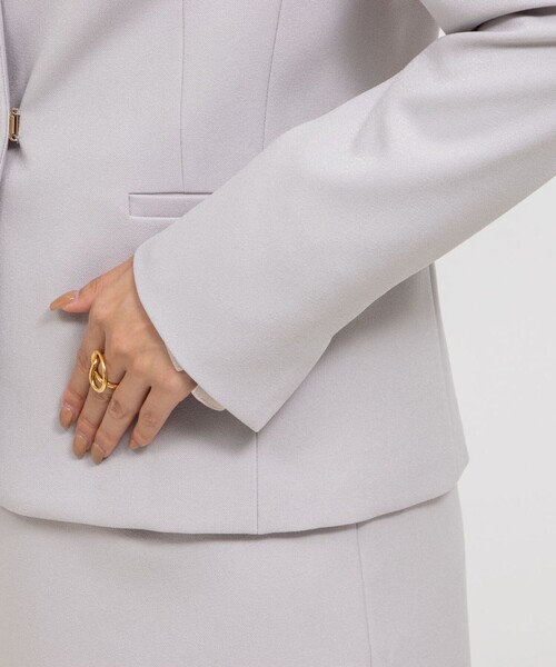 セール】《セットアップ対応》ウォッシャブルウール調サージノーカラー