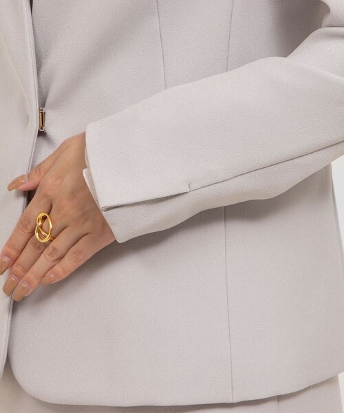 セール】《セットアップ対応》ウォッシャブルウール調サージノーカラー