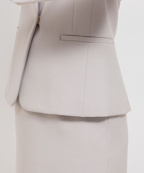 NOLLEY’S Sophi（ノーリーズソフィ）の「《セットアップ対応》ウォッシャブルウール調サージノーカラージャケット（ノーカラージャケット・レディース・ネイビー/グレイッシュベージュ/オフホワイト/ブラック・38/36/40）」の8枚目の写真