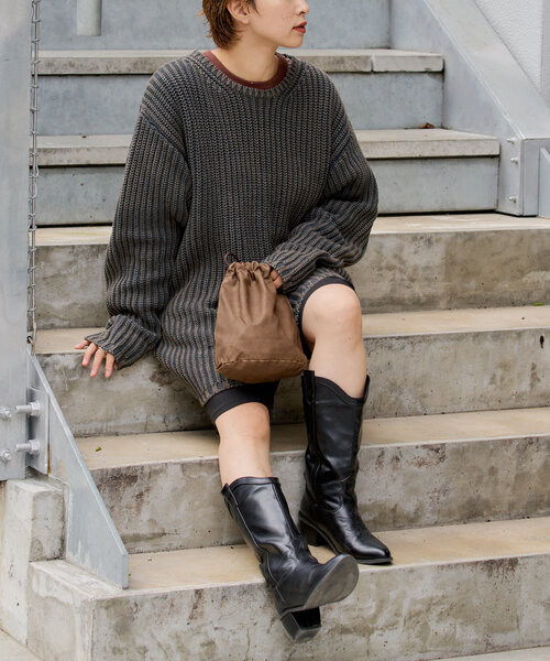 WHIMSIC（ウィムジック）の「【UNISEX】ヴィーガンレザーエフェクトバッグ（トートバッグ・メンズ・ブラック/ブラウン・FREE）」の13枚目の写真