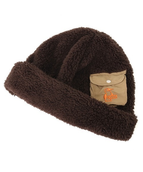 CHUMS（チャムス）の「CHUMS/チャムス ビーニー ダブル エルモフリースワッチ ELMO FLEECE WATCH CH05-1391（ニットキャップ/ビーニー・メンズ・アイボリー/ブラウン/ピンク/ネイビー・FREE）」の3枚目の写真